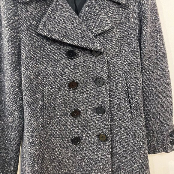 VTG J.Crew Wool Blend Peacoat Charcoal Marl XS EUC - Picture 3 of 7